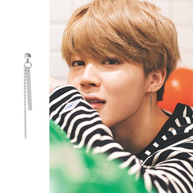 Khuyên tai titan unisex jimin bts ue1118116 không gỉ