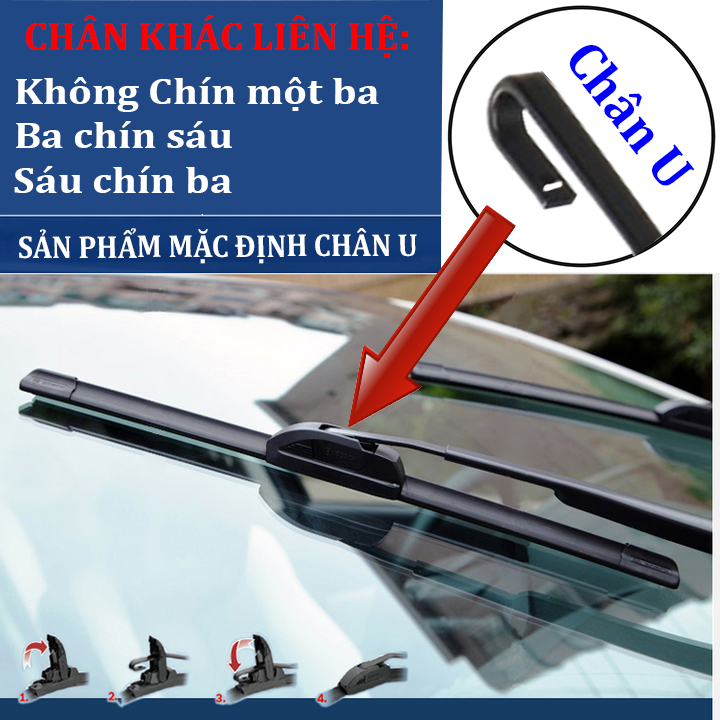 Bộ 2 thanh gạt nước mưa ô tô Nano mềm cao cấp dành cho hãng xe Mitsubishi: Xpander-Jolie-Mirage-Pajero-Pajero Sport-Triton-Ourlander-Grandis-Zinger-Lancer