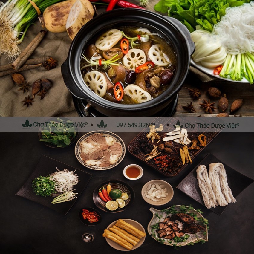 Thang hầm dê, bò, nấu lẩu, set tiềm 11 vị thơm ngon chuẩn công thức - Chợ thảo dược Việt