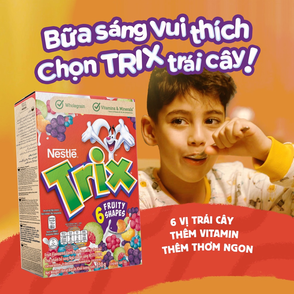 Ngũ cốc ăn sáng Nestlé Trix (vị trái cây) 330g