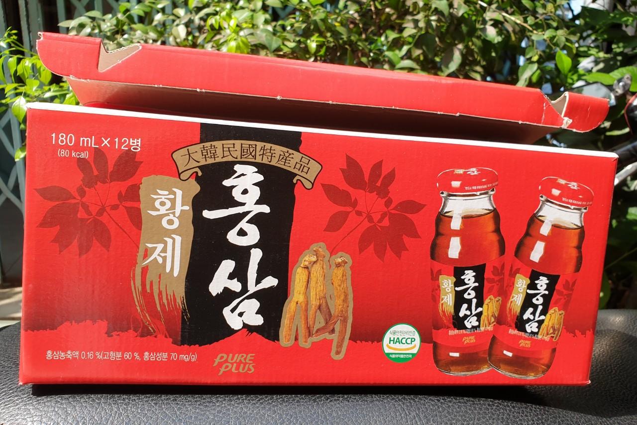 Hộp Nước Hồng Sâm Hoàng Đế (180ml x 12)