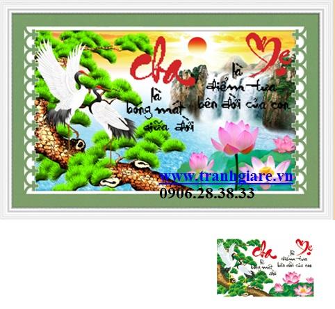 Tranh đính đá cha mẹ df286 kt 93x60cm