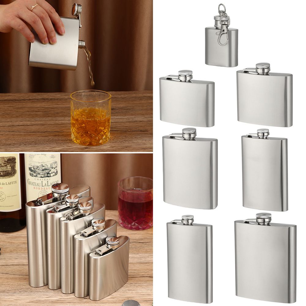 OKDEALS Dụng Cụ Uống Rượu Cồn Cầm Tay Chai Nước Giá Đựng Rượu Whisky Bằng Thép Không Gỉ Bình Rượu Bình Rượu Bỏ Túi