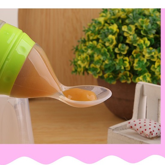 Bình Thìa Silicon Ăn Dặm, Bón Sữa An Toàn Cho Bé