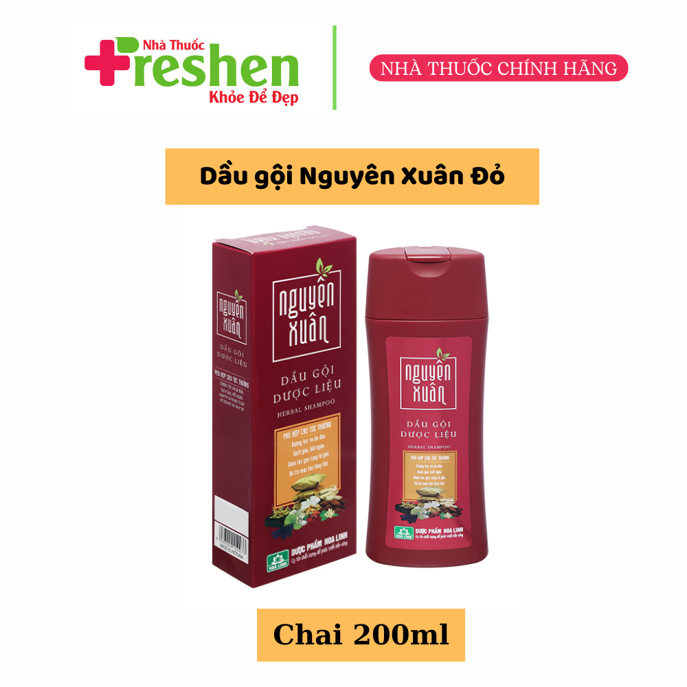 Dầu Gội Dược Liệu Nguyên Xuân đỏ
