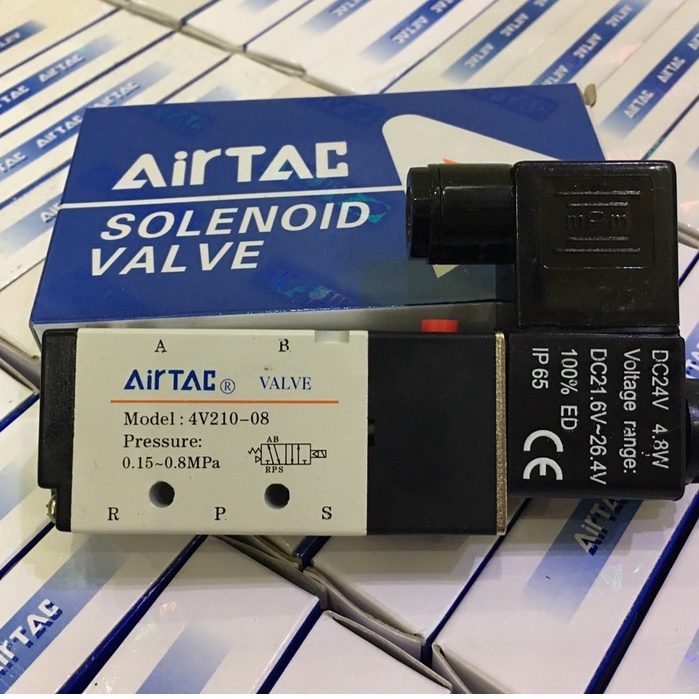 Van điện từ 5 cổng 2 vị trí 4V210-08 AirTAC