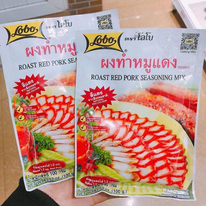 Bột ướp thịt xá xíu lobo thái lan gói 100gr