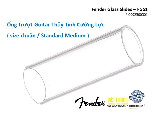 [HCM]Ống Slide thủy tinh Fender Glass Slide Guitar FGS1