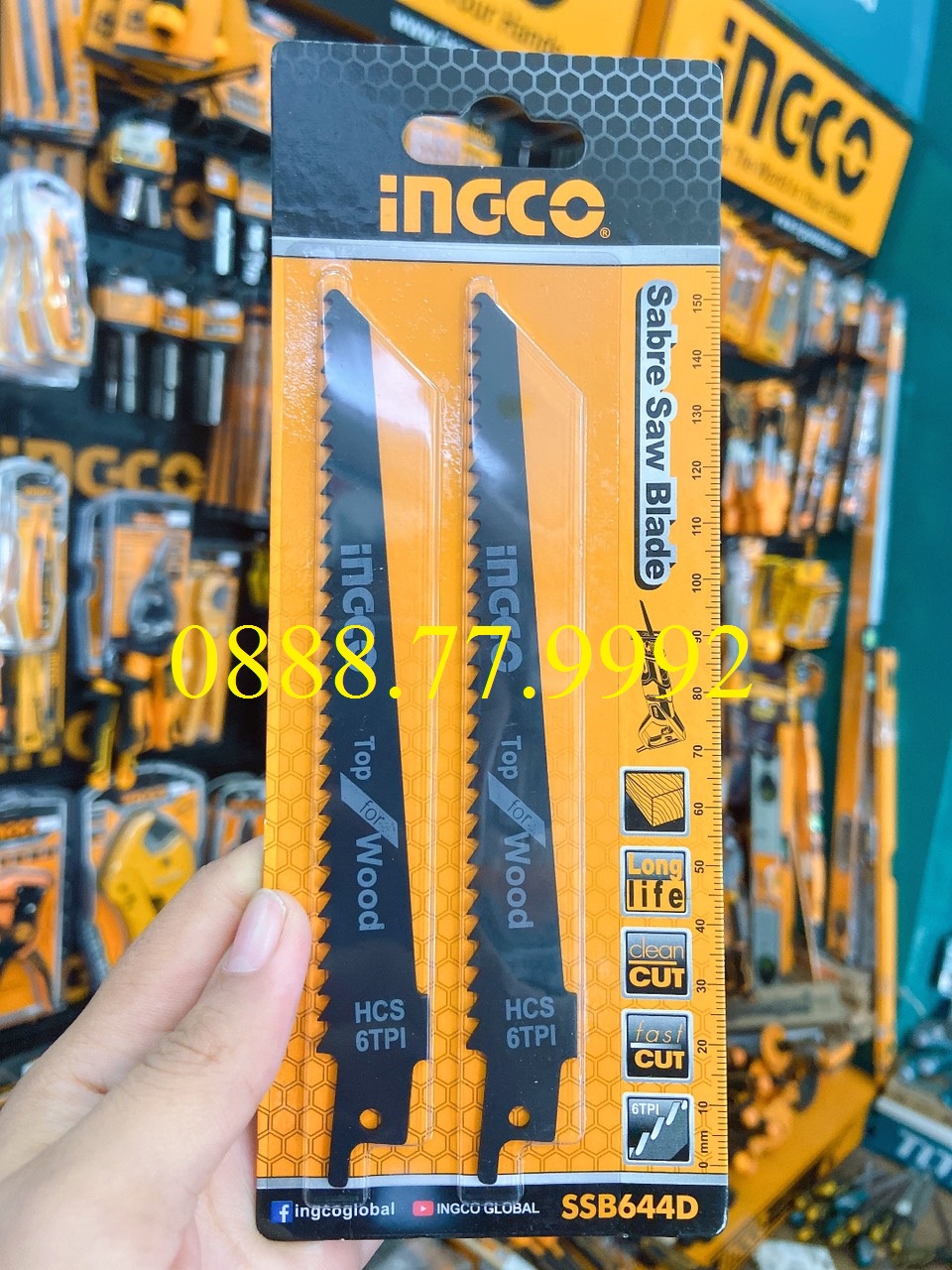 Bộ 2 lưỡi cưa kiếm (cưa gỗ) Ingco SSB644D