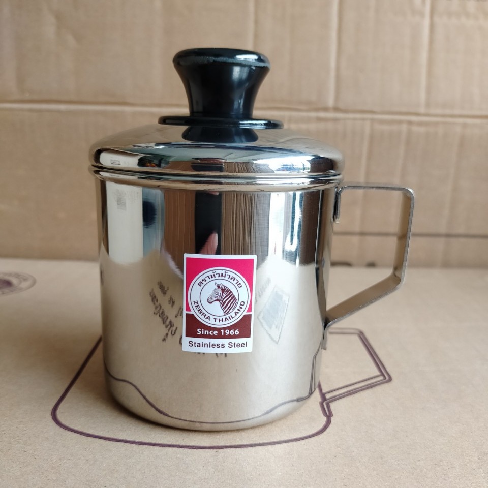 Ca nước Inox có nắp 14cm - 110114 Zebra Thái Lan-2000ml