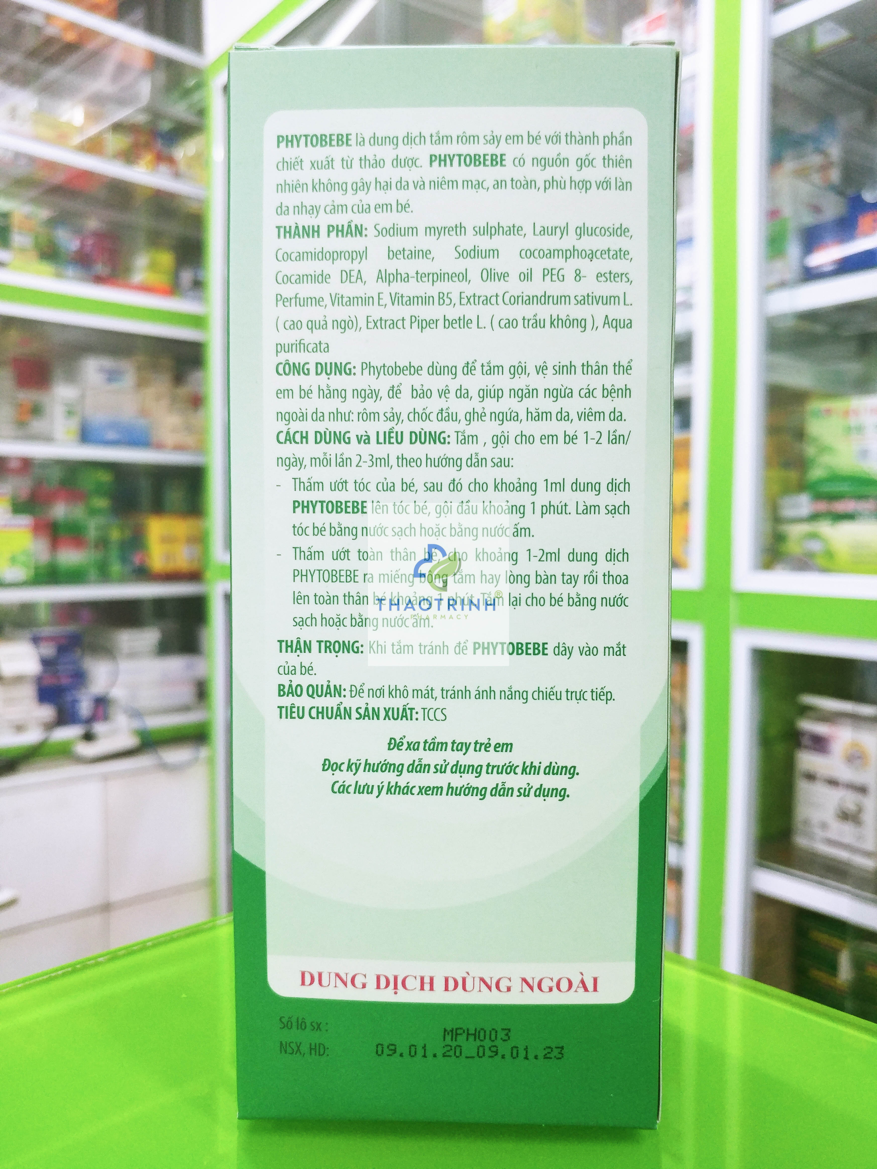Sữa tắm gội em bé Phytobebe (Chai 250ml)