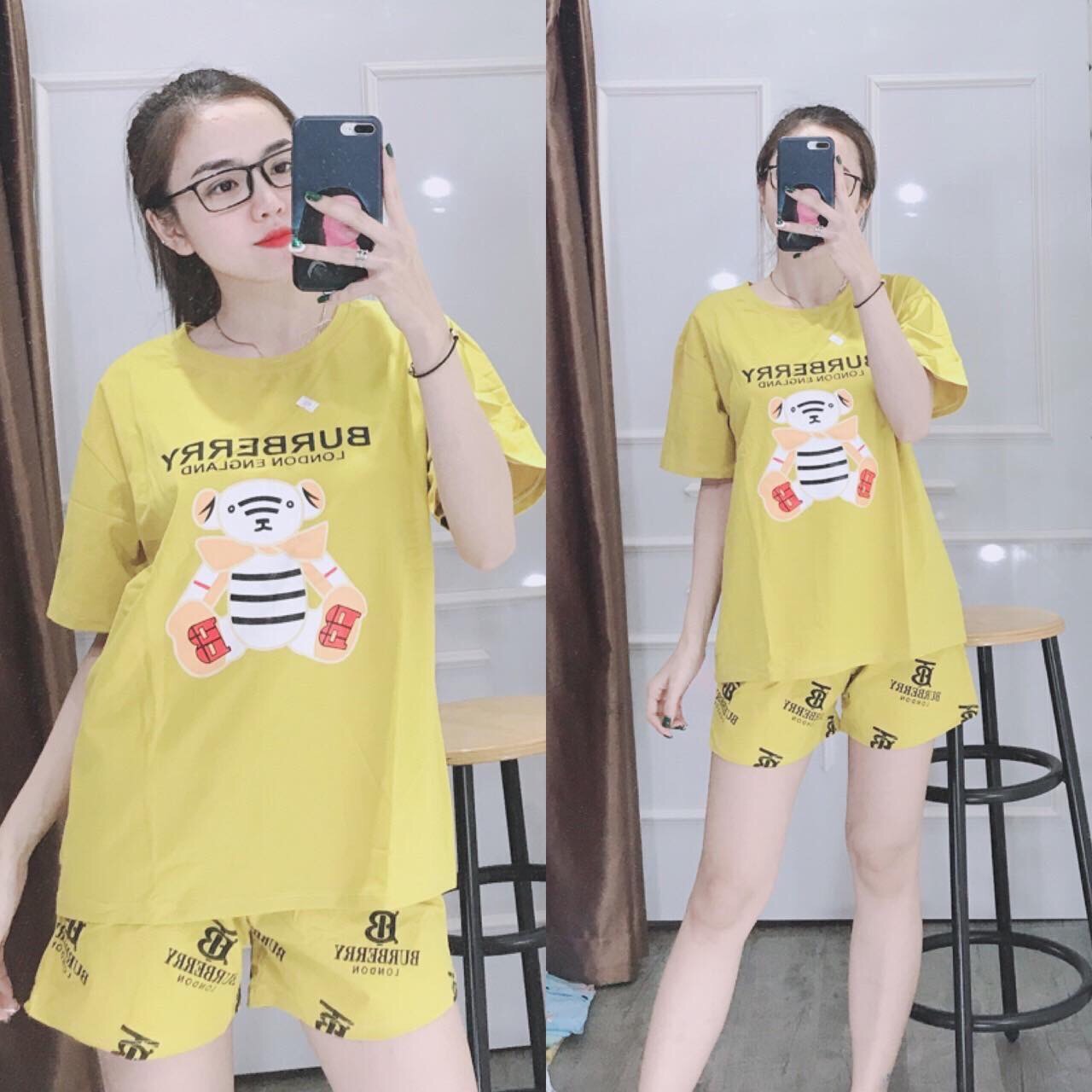 Set bộ đùi ngắn gấu cực xinh
