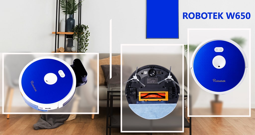 ROBOT HÚT BỤI LAU NHÀ ROBOTEK W650
