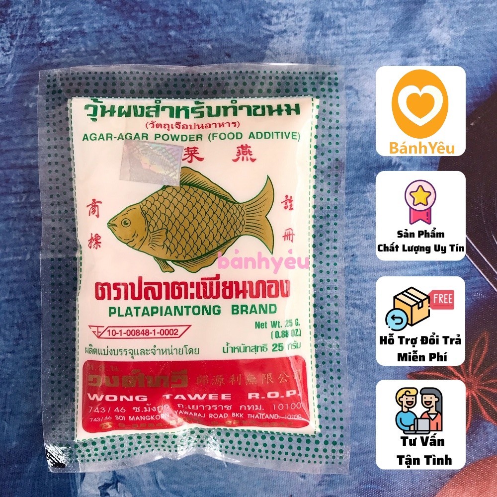 Bột rau câu CON CÁ VÀNG Thái Lan 25g