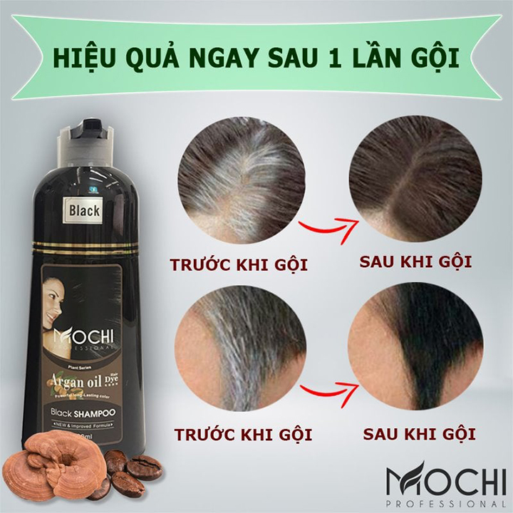 Dầu Gội Phủ Bạc Mochi Màu Đen - ATZ pharmacy