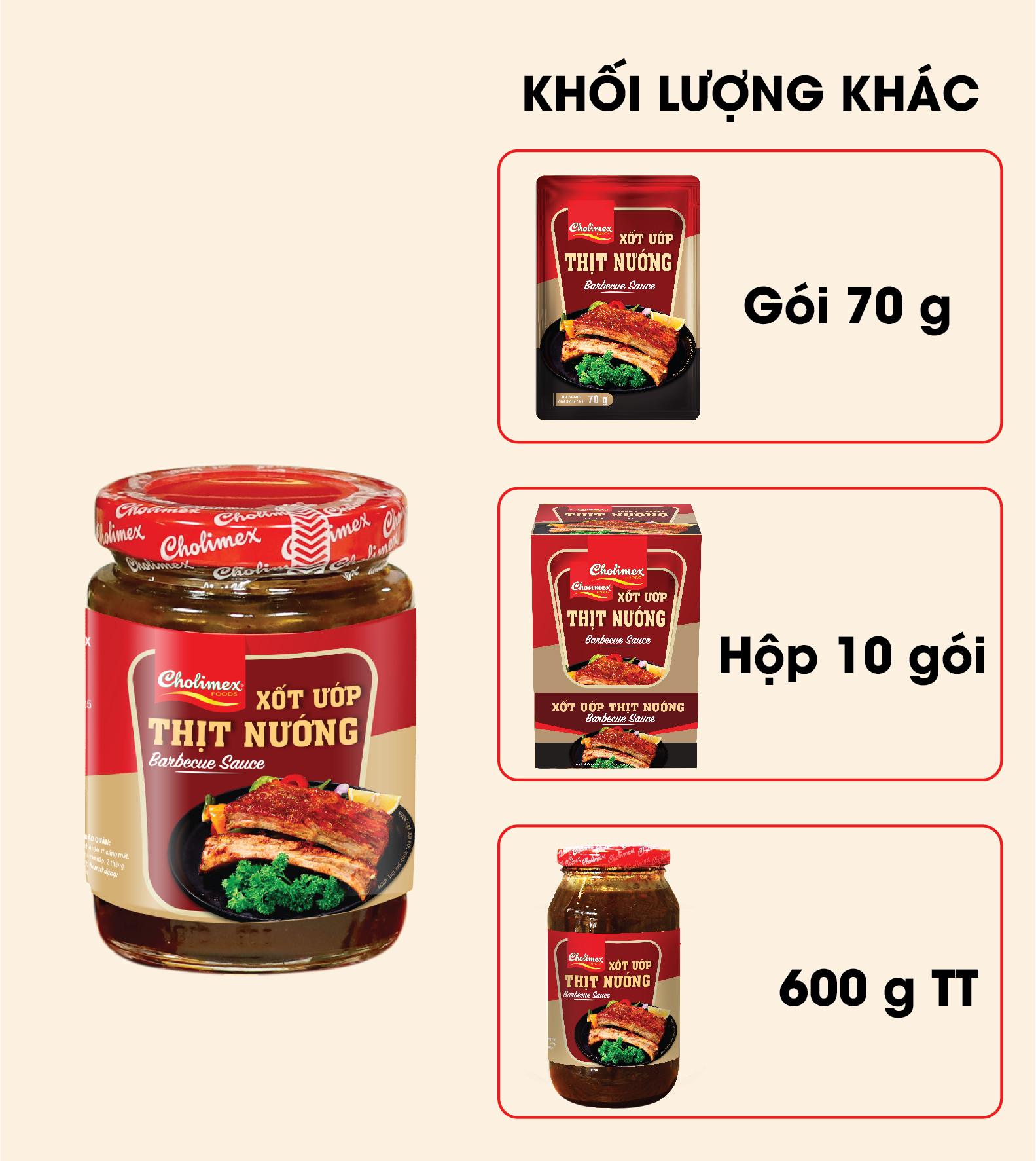 Xốt ướp thịt nướng thuỷ tinh 200g