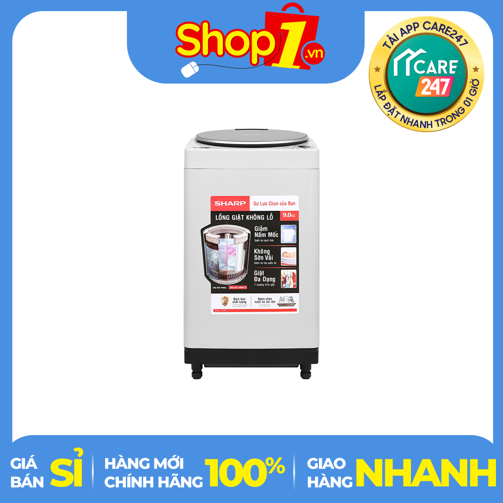 Máy giặt Sharp 9 kg ES-W90PV-H