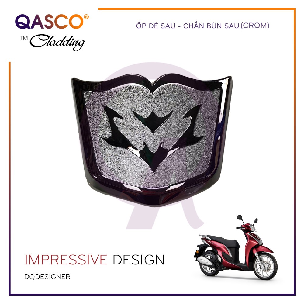 SH MODE (2020-2021) | ỐP DÈ SAU - CHẮN BÙN SAU (CROM) | QASCO Cladding