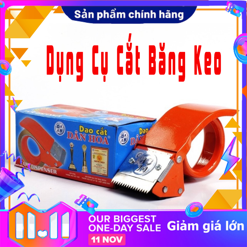 Dụng cụ cắt băng keo loại lớn bằng sắt dùng loại 100yard và 200yard, đường kính lõi băng keo 5cm,Cảo cắt băng keo tiện dụng đa năng