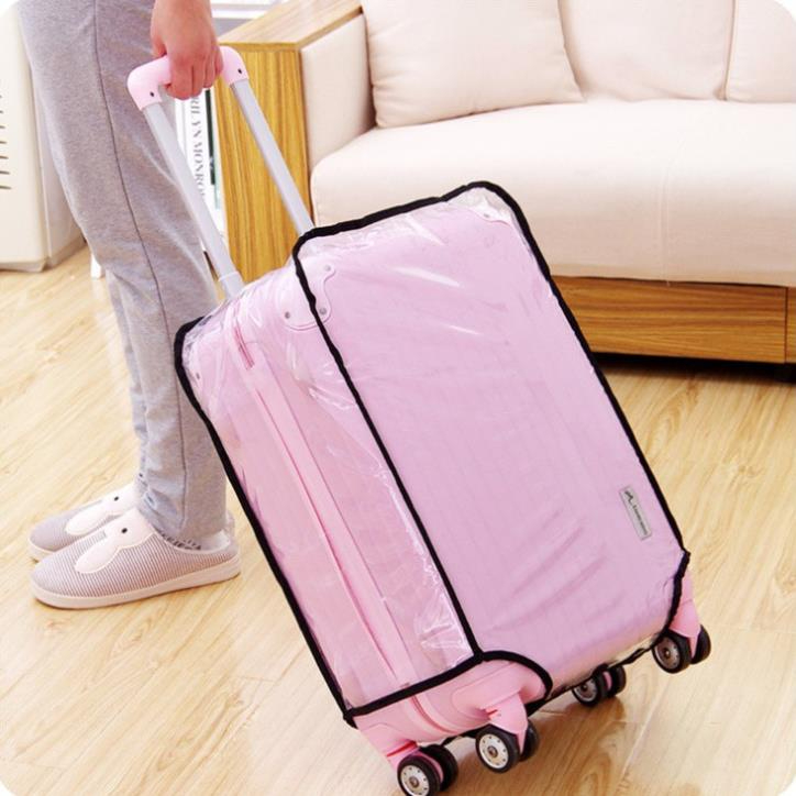 Bọc vali trong suốt chống xước. Vỏ bọc nhựa PVC dẻo, bảo vệ vali size 20, 24, 28 khỏi trầy xước, bụi bẩn.