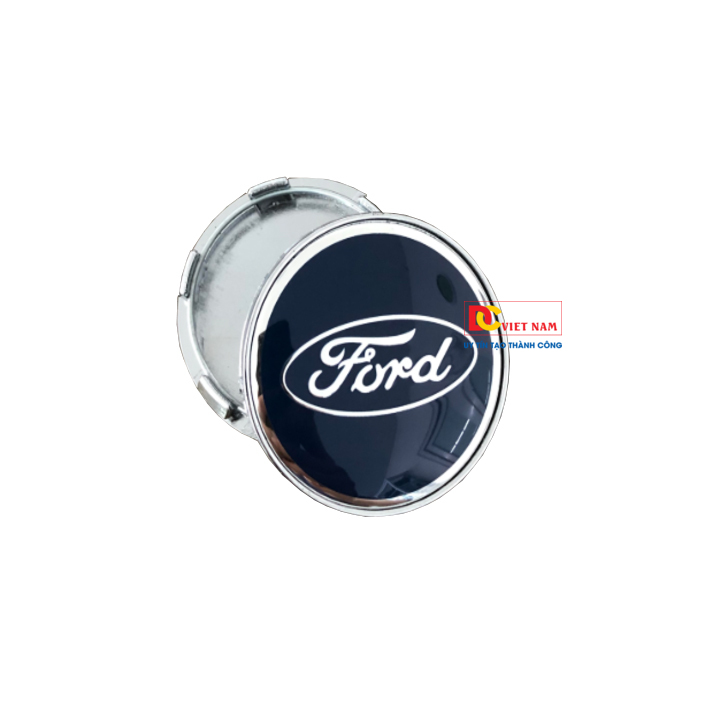 Logo chụp mâm, la zang bánh xe ô tô, xe hơi FORD60-X đường kính 60mm ( Màu xanh) Chất liệu: Nhựa ABS