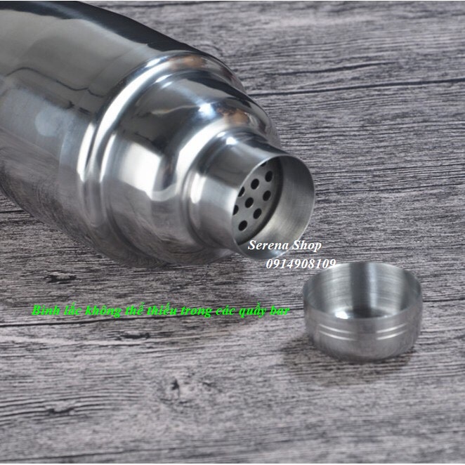 Bình lắc inox, bình shaker 350ml - 550ml - 750ml