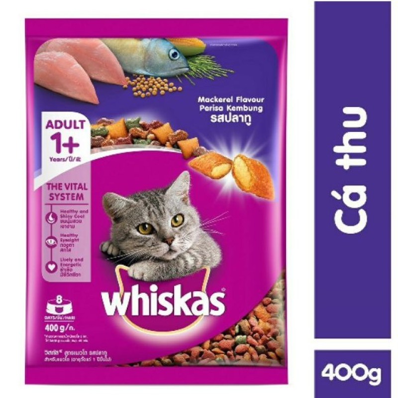 HẠT WHISKAS CHO MÈO LỚN VỊ CÁ THU - CÁ BIỂN - CÁ NGỪ