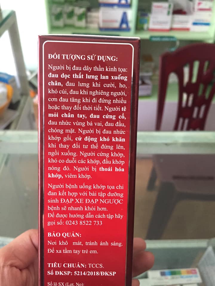 viên uống khớp tọa chi đan