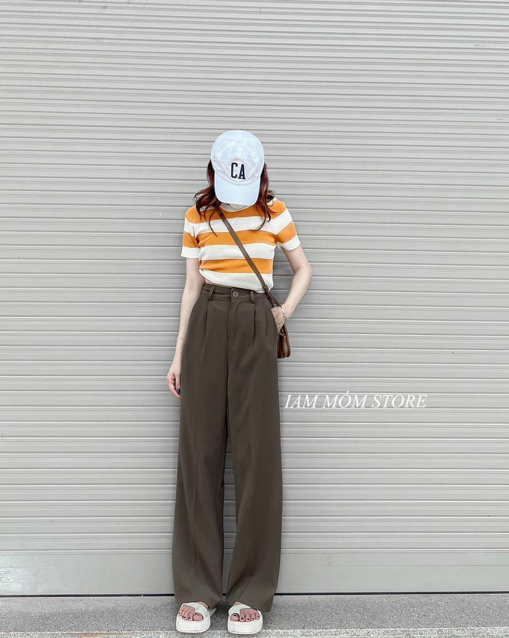 Áo len nữ ngắn tay kẻ sọc