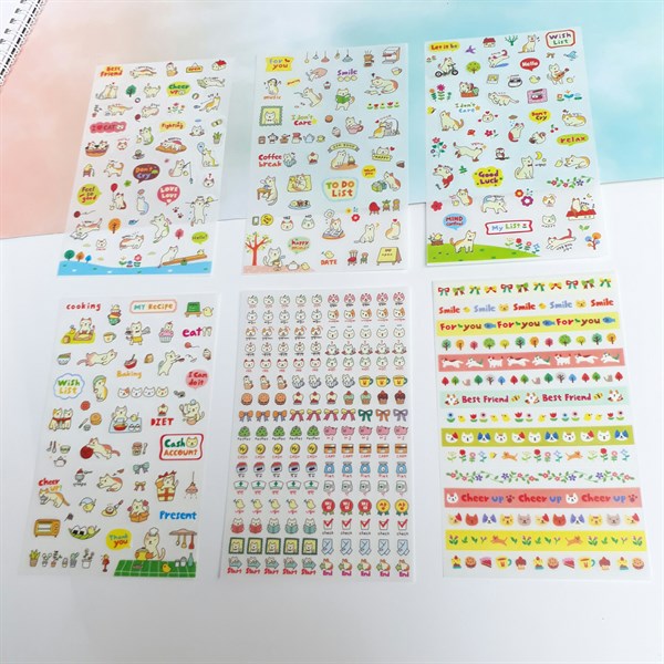 [HCM]Bộ 6 Tấm Sticker Dán Trang Trí - My List