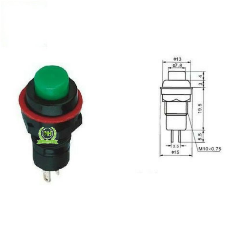 5 Công tắc nhấn nhả nhấn giữ DS-211 10mm