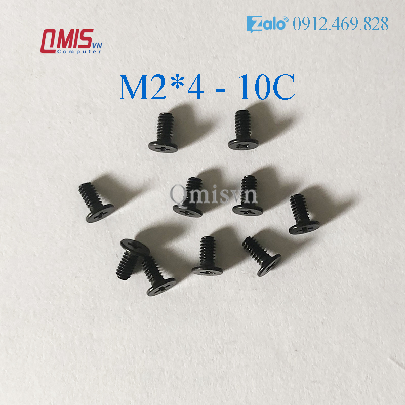 M2*4 (mũ 4mm) - Ốc vít laptop Kích thước M2x4 M2 x 4 mm (Gói 10 con ốc)