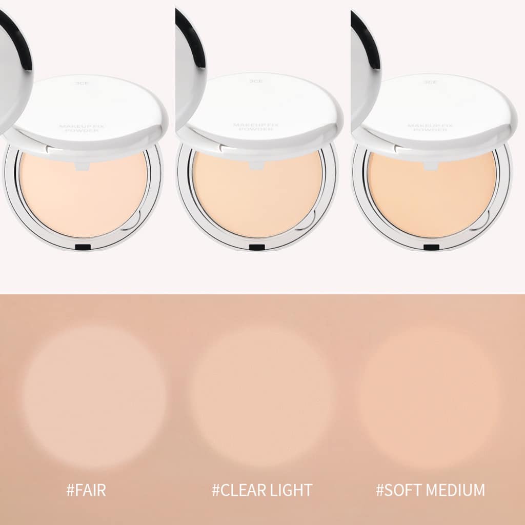 Phấn Phủ Nén Kiềm Dầu 3CE Makeup Fix Powder (Fair - Clear Light - Soft Medium)