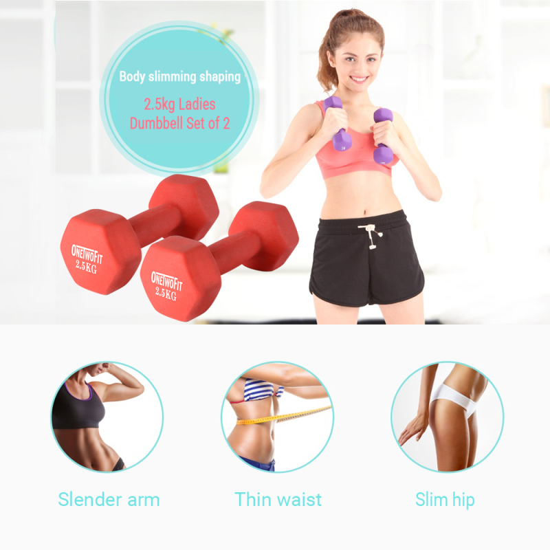 Bảng giá OneTwoFit 2.5kg Neoprene Dumbbell Pairs Sets of 2. Bộ 2 tạ OneTwoFit 2.5kg