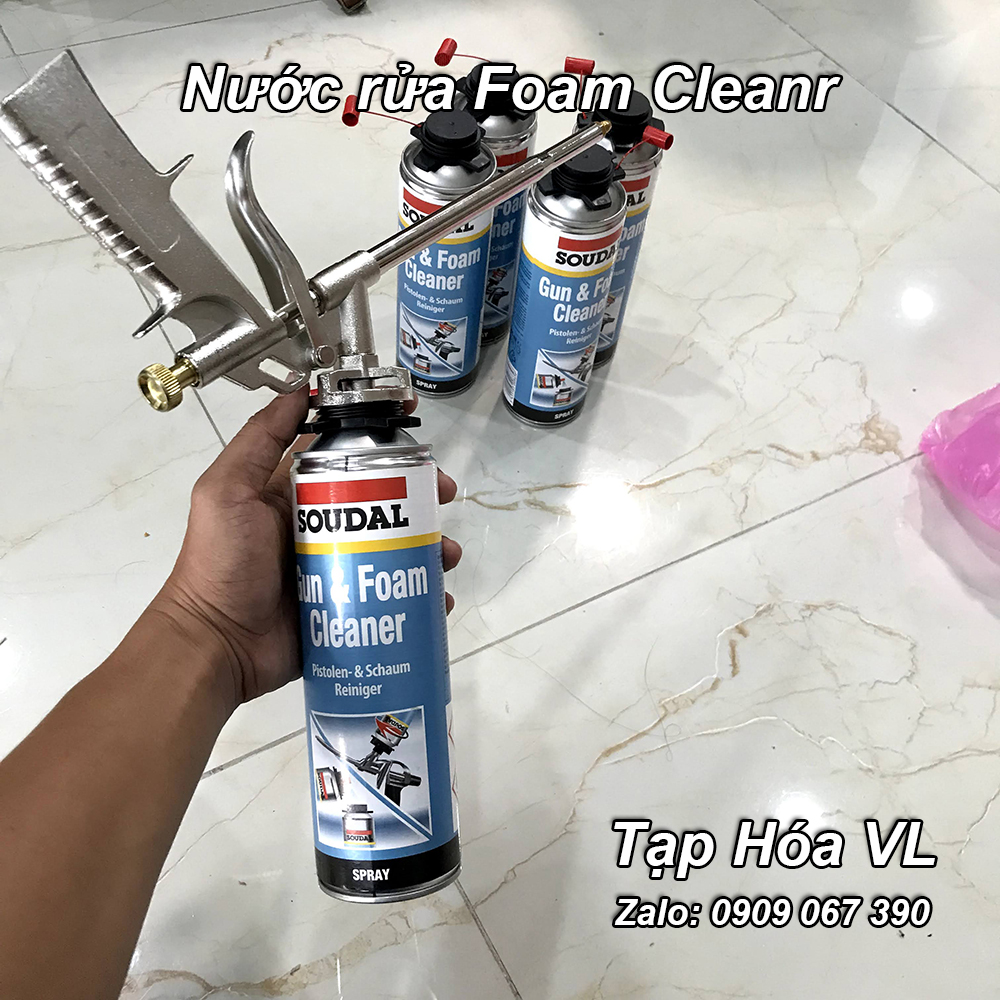 Nước rửa keo bọt nở (Foam) thương hiệu Soudal 500ml