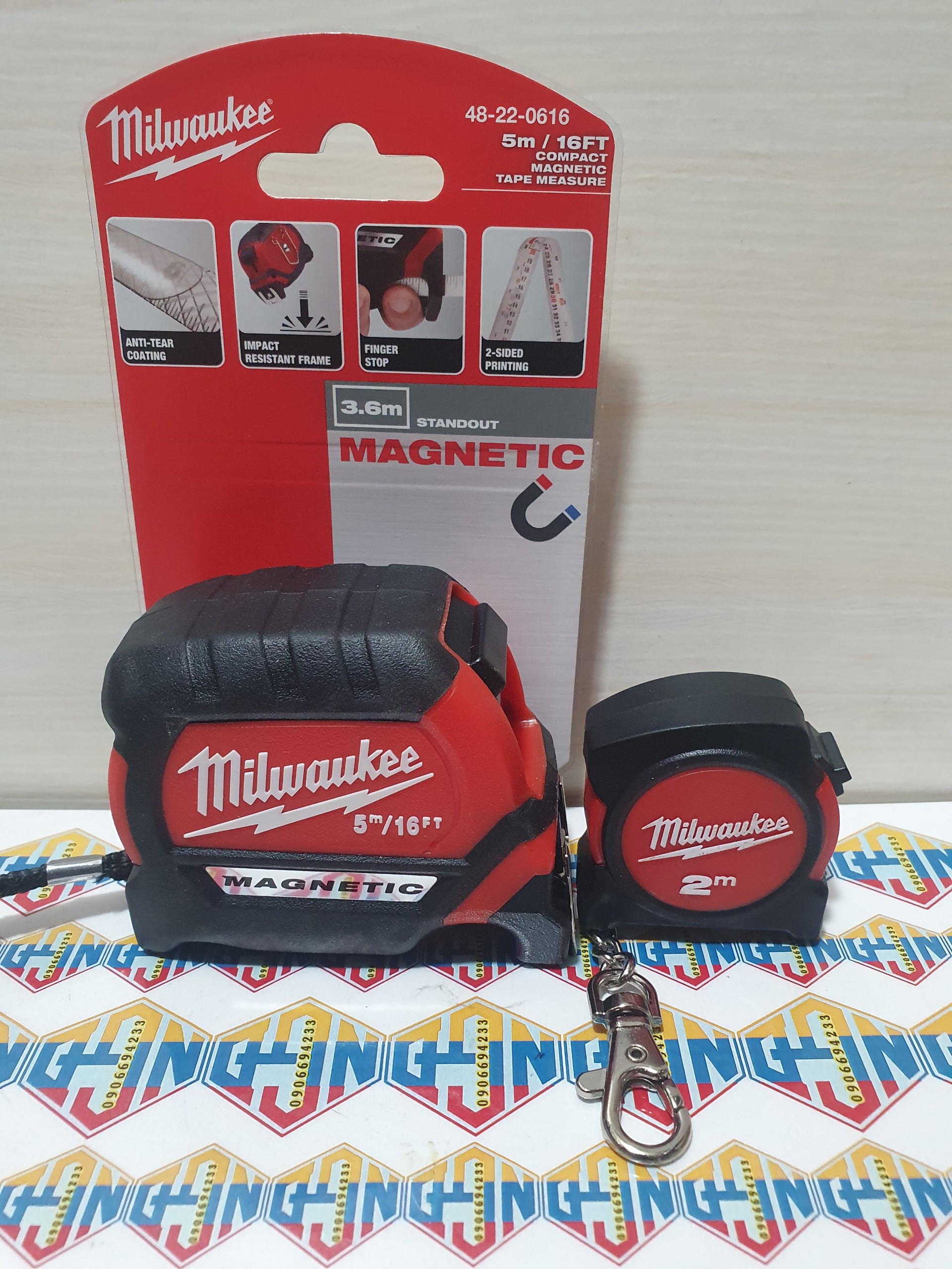 Thước cuộn nam châm Milwaukee.2M và 5M