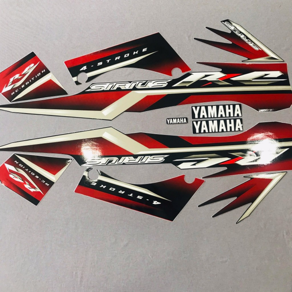 Nguyên bộ tem rời 3 lớp zin thái dán xe máy Yamaha Sirius RC màu đỏ