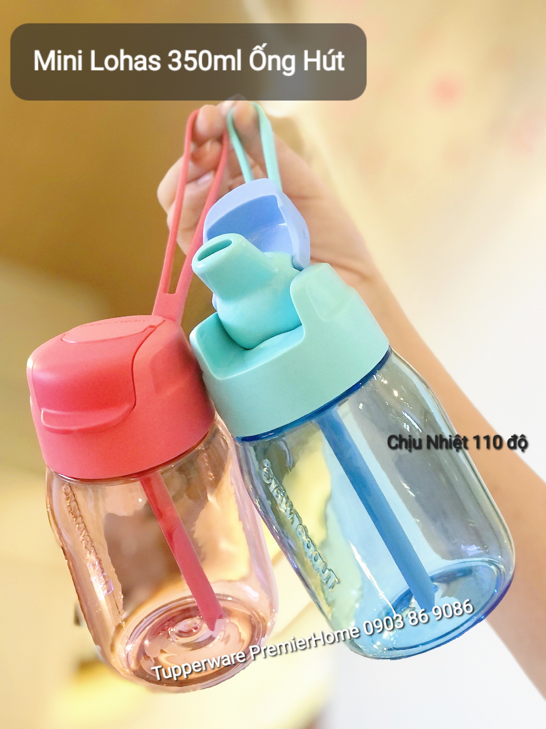 1 Bình Nước Tupperware Mini Lohas with Straw 350ML/ giá 1 bình