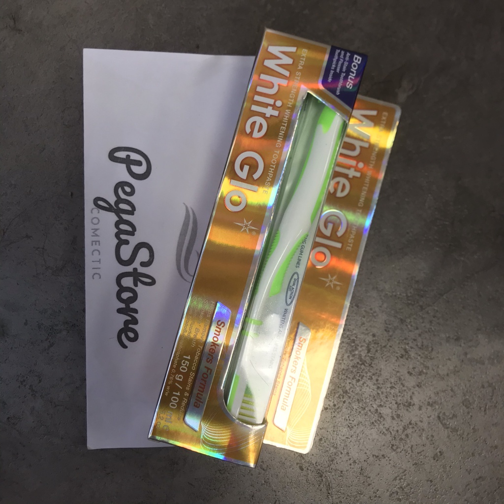 Toothpaste White Teeth White Glo toothpaste pineapple mouth adult suction thuốc, drinking coffee/set toothpaste White Glo 150g -pegastore