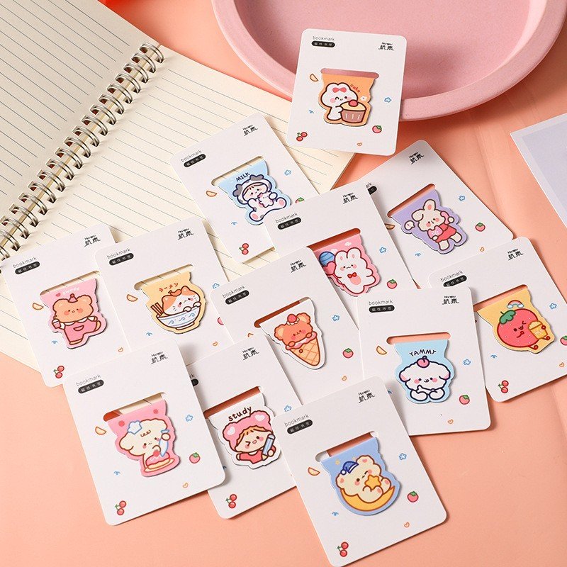 Thẻ đánh dấu sách , bookmark nam châm từ tính dạng kẹp đánh dấu sách dễ thương