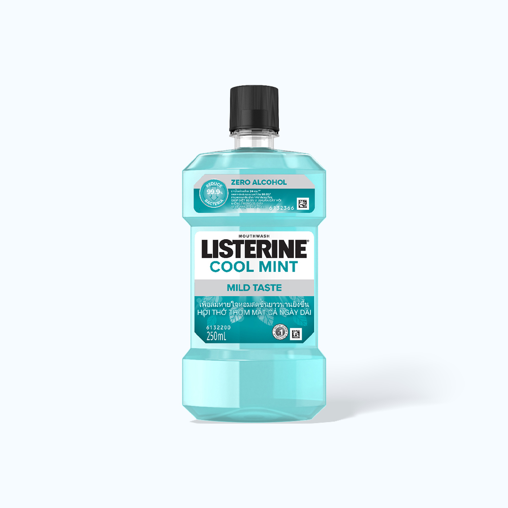 Nước súc miệng diệt khuẩn vị không cay Listerine Zero