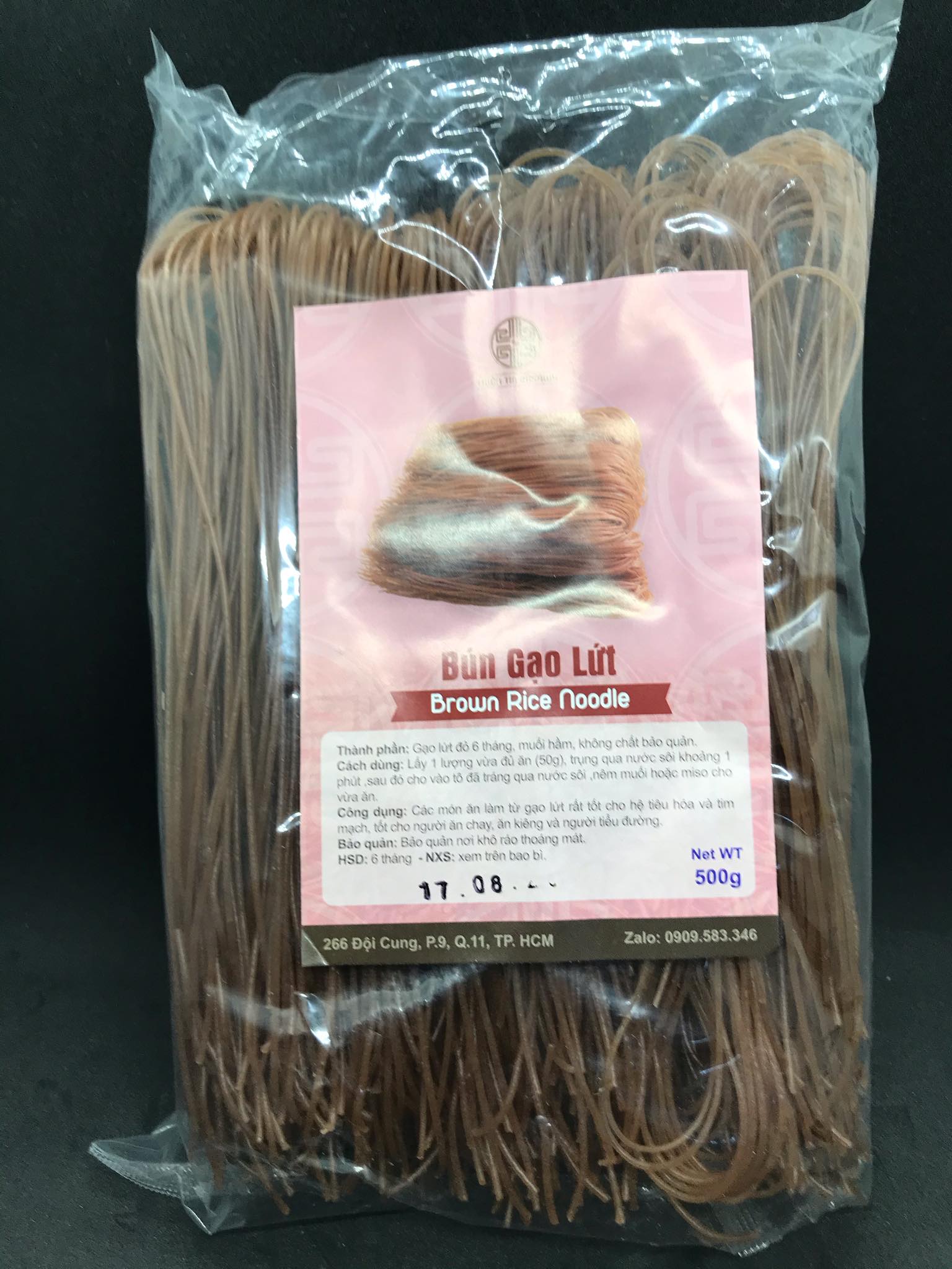 Bún gạo lứt đỏ gói 500gr