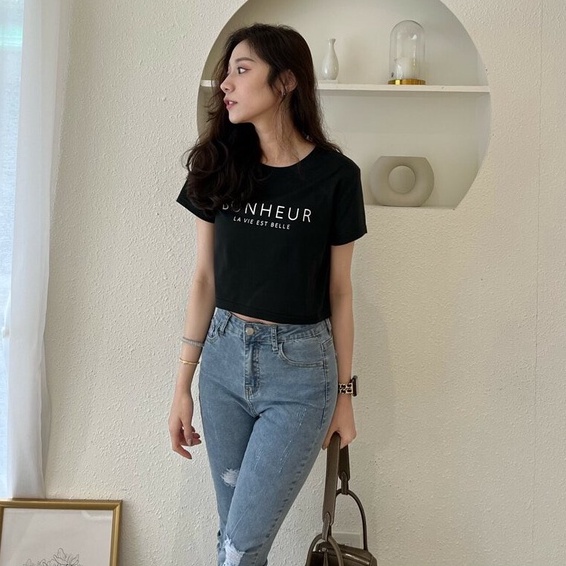 Áo thun Vintage in chữ thời trang