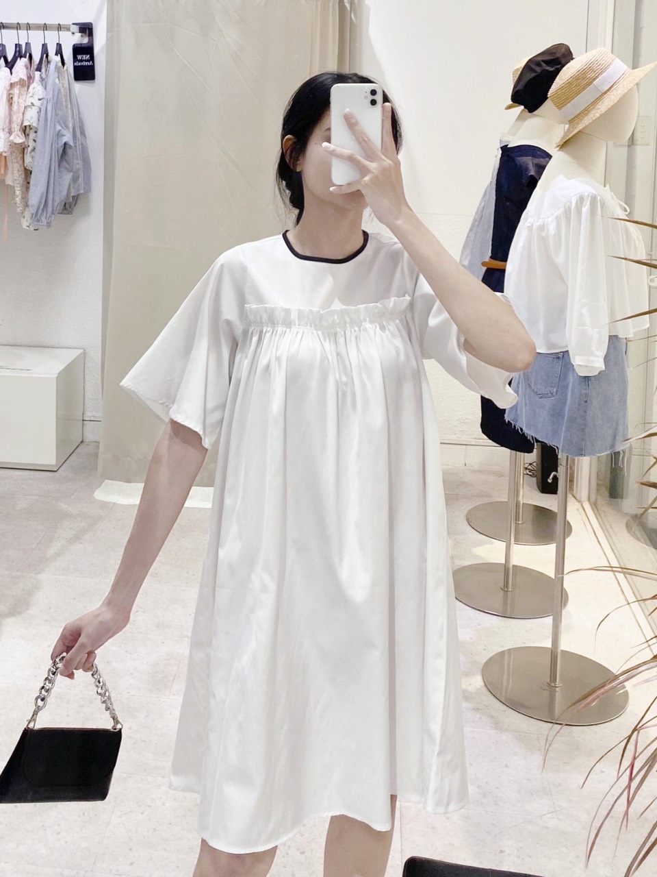 AfterBefore | Đầm doll tay xoè viền đen 2 màu
