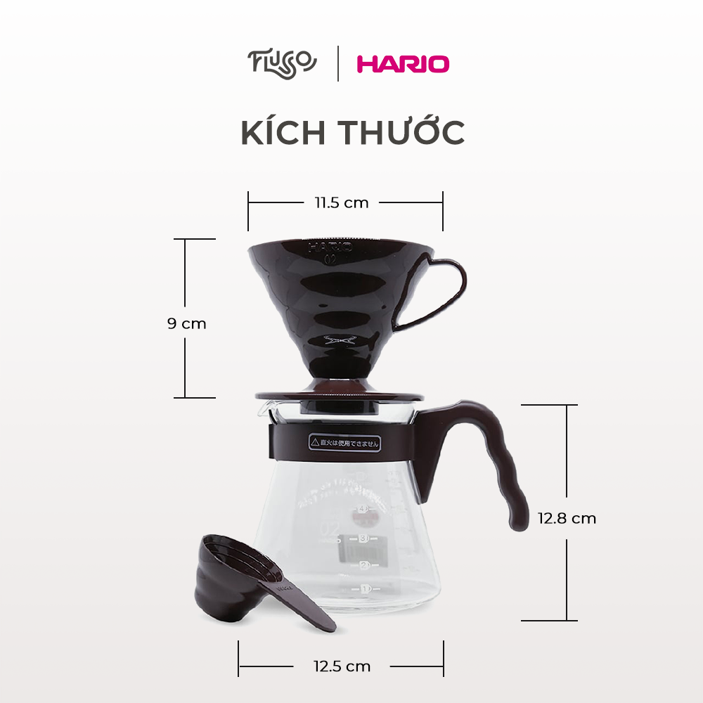 Set coffee Hario V60 2 cups-VCSD