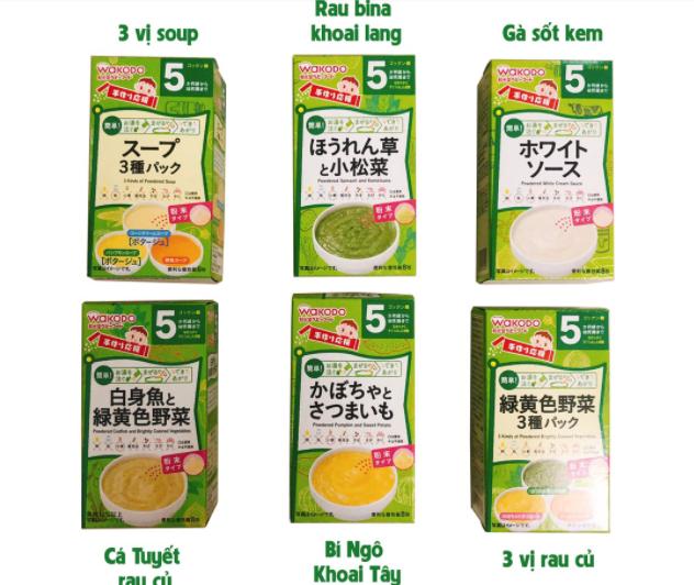 Bột ăn dặm Wakodo cho bé từ 5 tháng - Nhật Bản