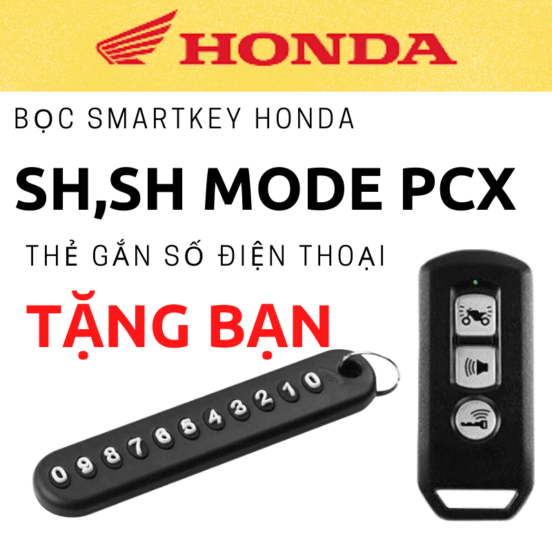 Bọc smartkey sh,bao da chìa khóa smartkey sh,sh mode PCX 3 nút bấm (SH Móc D)