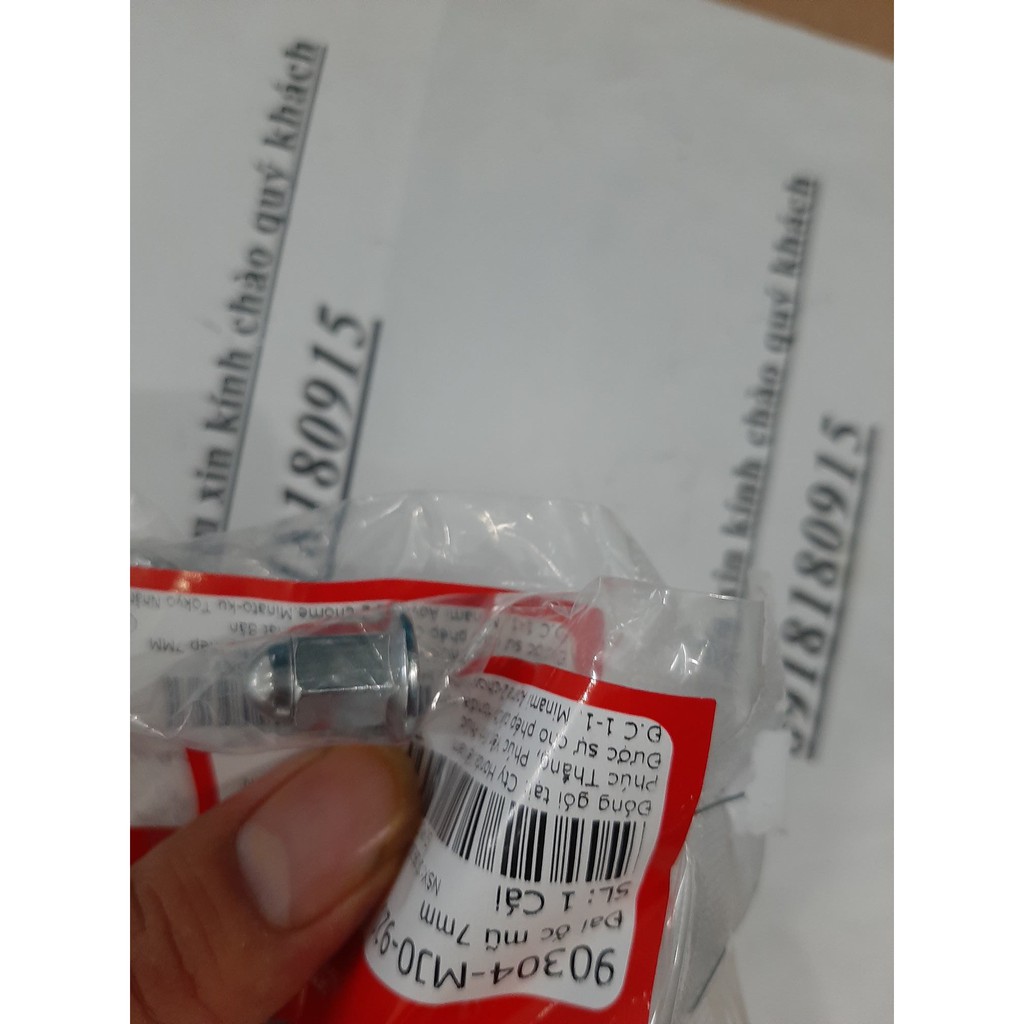 Đai ốc mũ 7mm ốc cổ bô sh 125.150 160 ab125 ab 150 160 lead 125 sh mode 125 pcx 125 honda 1 ốc bu lông cấy 7x17 honda