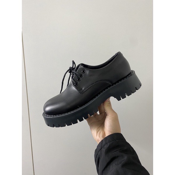 [Tặng vớ khi mua kèm giày] Giày đốc chucky basic trơn da mềm đế tăng chiều cao 5cm giày oxfords đế cao