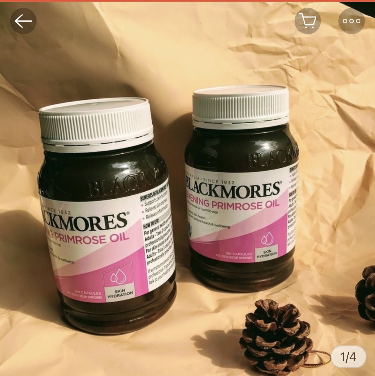 Date 2025 Tinh dầu hoa anh thảo Evening Primrose Oil Blackmores Úc 190 viên